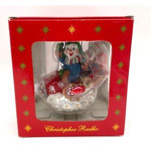 Vtg. Christopher Radko Flying Frosty Ornament NIB